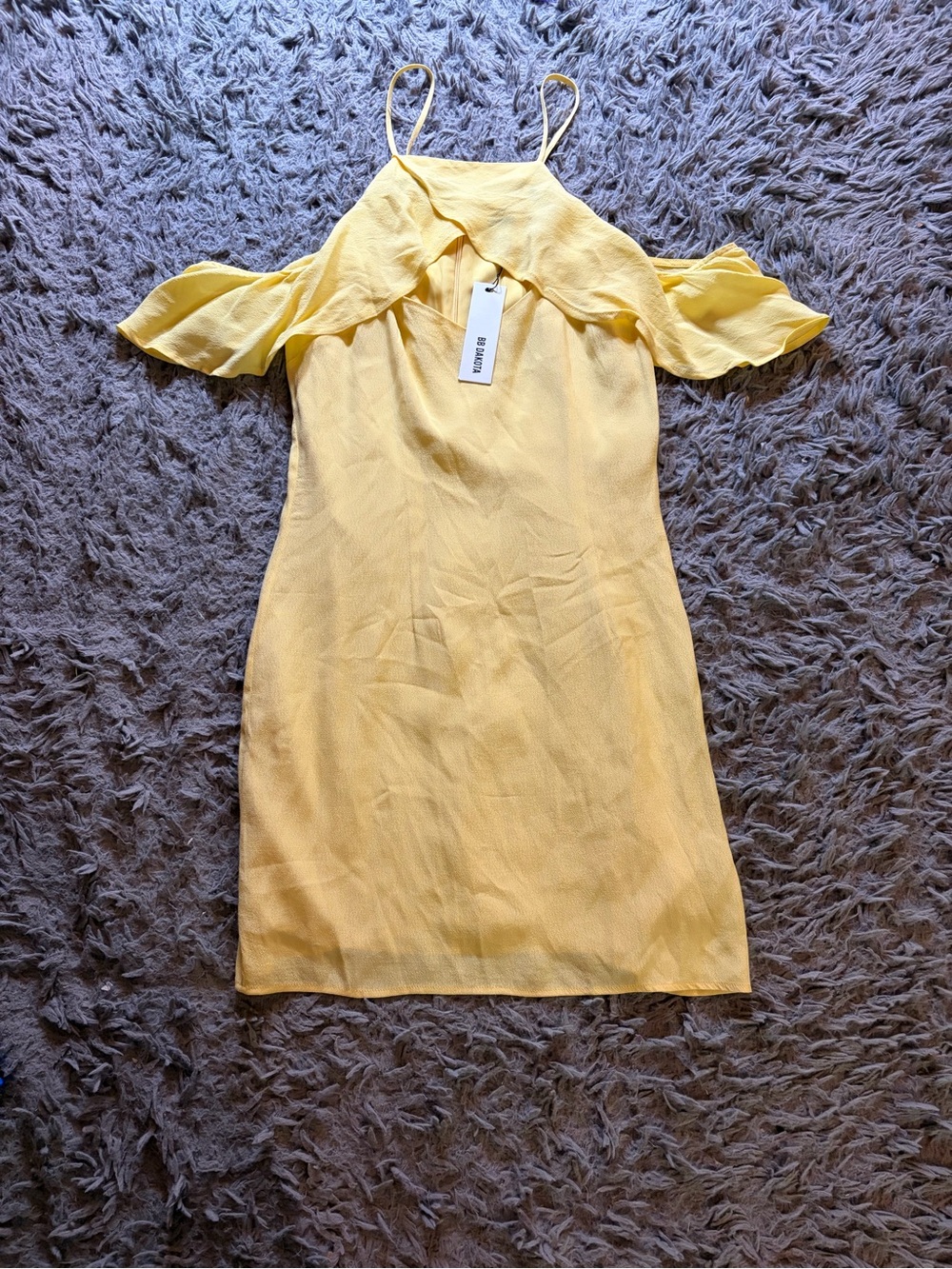 NWT BB Dakota butter yellow Kaless mini dress sz 2